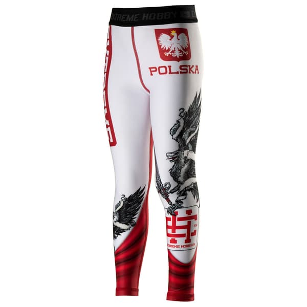 Barnsportleggings POLISH EAGLE 152 RÖDA