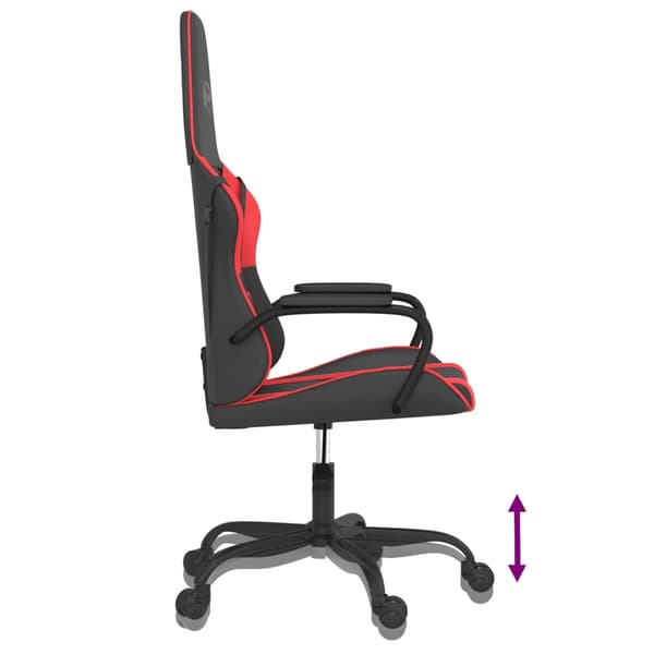 vidaXL gamingstol, sort og rød, kunstlæder