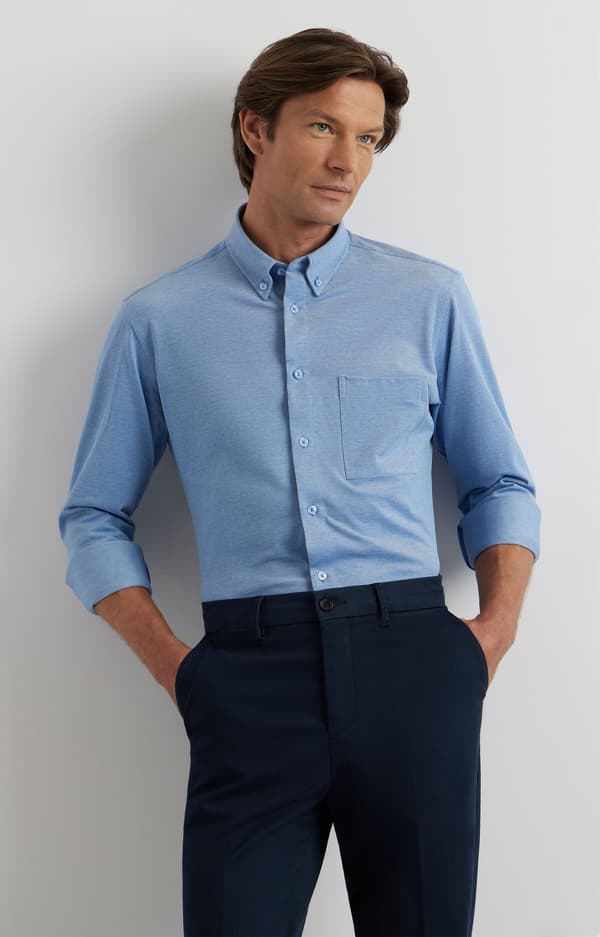Slim fit strikskjorte M