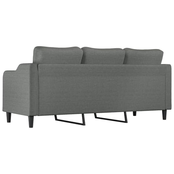 vidaXL 3-sitssoffa, mörkgrå, 180 cm, klädd i tyg