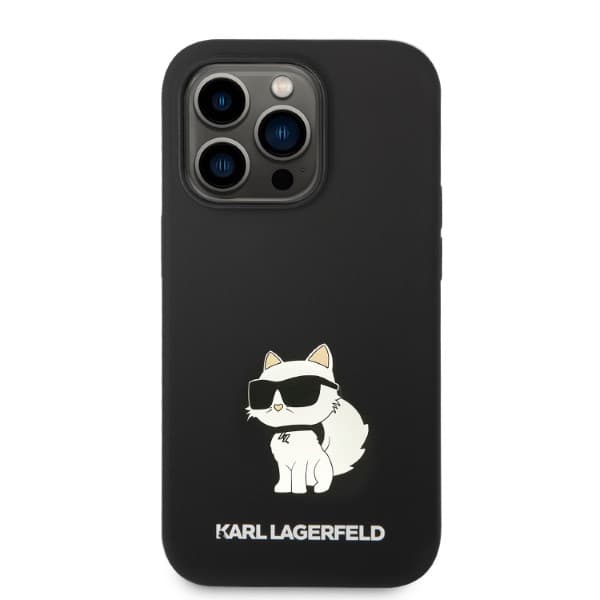 Karl Lagerfeld Silikone Choupette-etui til iPhone 14 Pro Max, Sort
