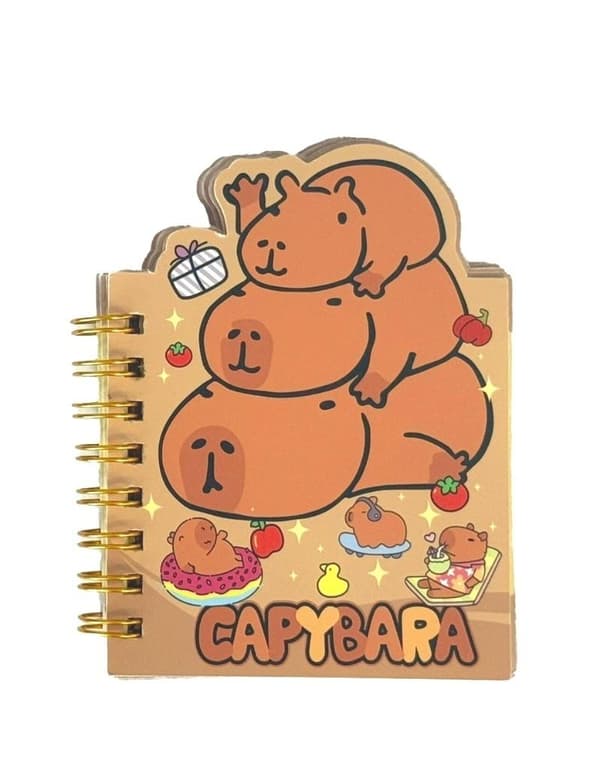 Spiralnotesbog Kapybara Family 50 ark
