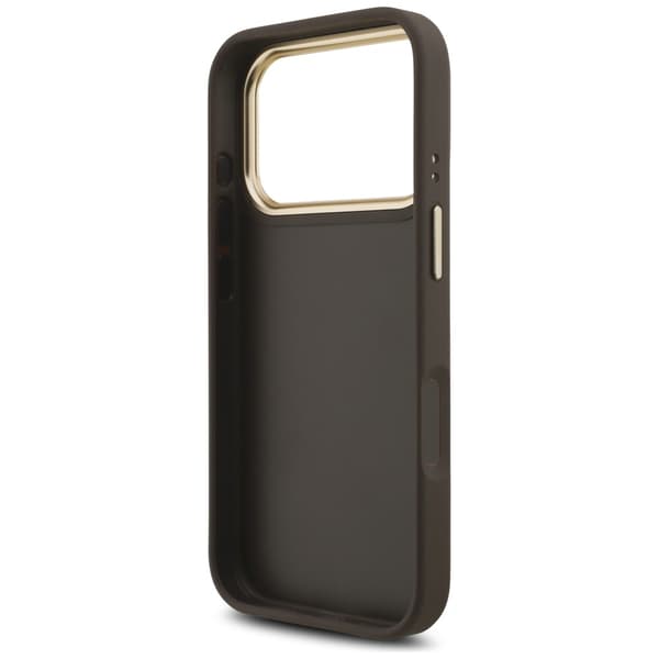 Guess 4G Big 4G Classic Logo BigStrap Metalknapper Etui til iPhone 17 Pro Brun