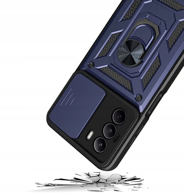 Pansrat fodral för Realme C71, CamShield Slide, blå