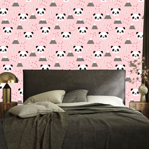 Panda tapet til stue og soveværelse 50x1000 cm