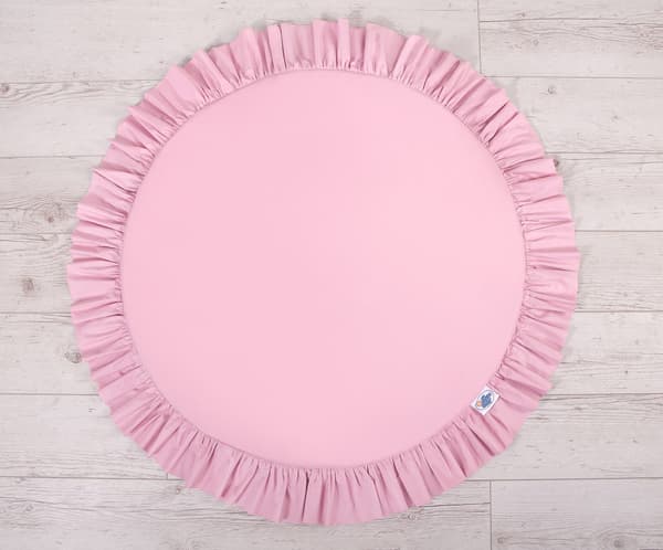Legemåtte med flæser - pink
