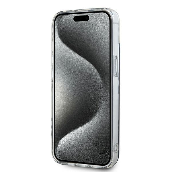 DKNY IML Ternet Mono Mønster Etui til iPhone 15, Sort