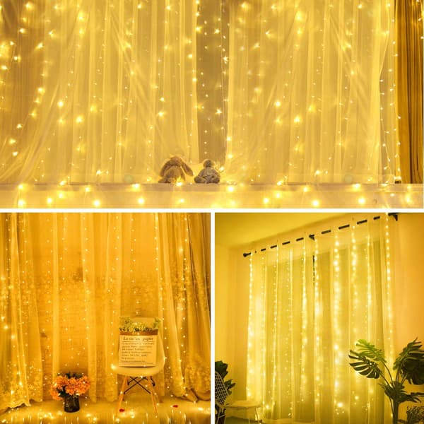 LAMPUT VALOVERHO 300LED VALOVERHO PYÖRÄVALOT 3x3m USB