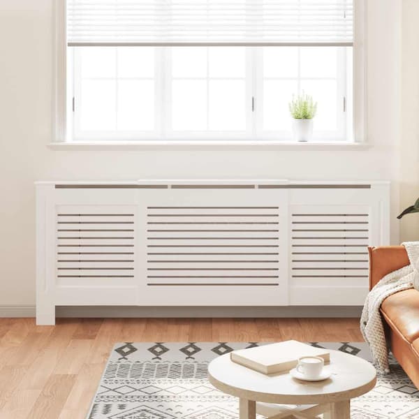 vidaXL MDF-elementskydd vit 205 cm