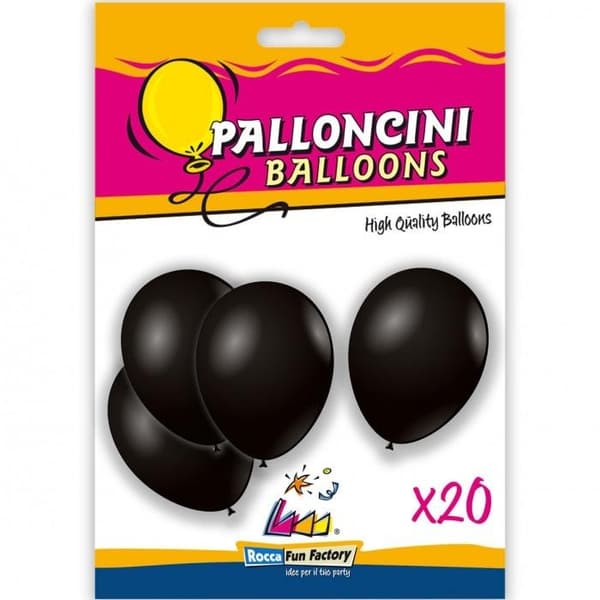 Sorte balloner 26 cm 20 stk.