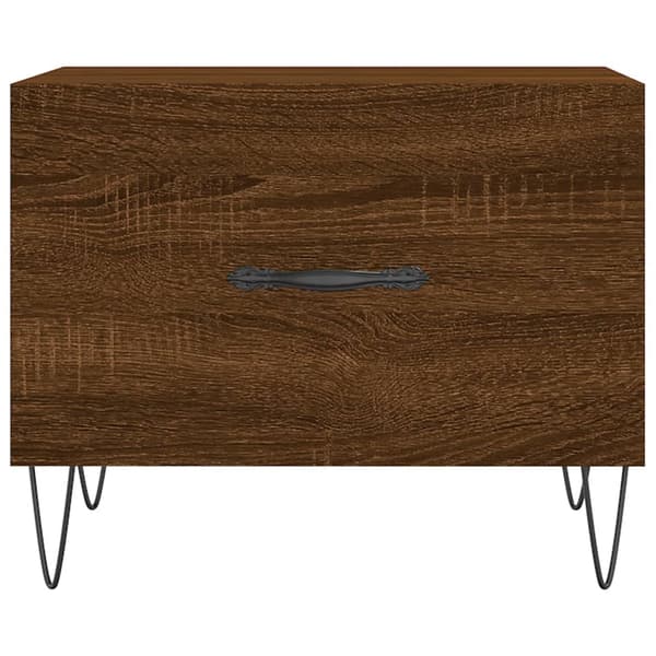 vidaXL Soffbord brun ek 50x50x40 cm