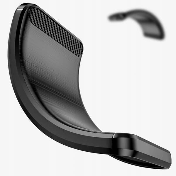 Etui til HUAWEI P20 LITE CARBON Sort Mat Silikone Slim Back + GLAS