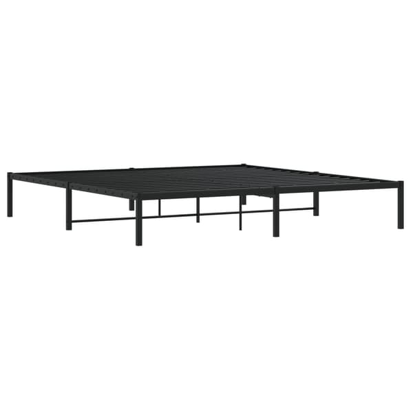 vidaXL metalsengestel sort 200x200 cm