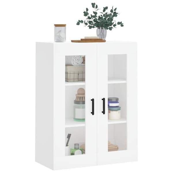 vidaXL Väggskåp vit 69,5x34x90 cm