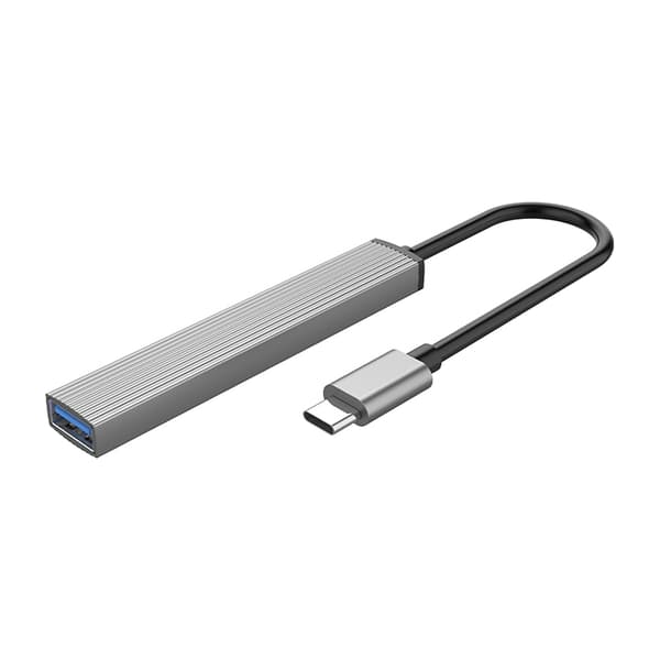 Hub AH-13 dockingstationssplitter USB-C til 4x USB-A - grå