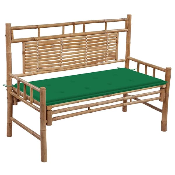 vidaXL Puutarhapenkki tyynyllä 120 cm bambu