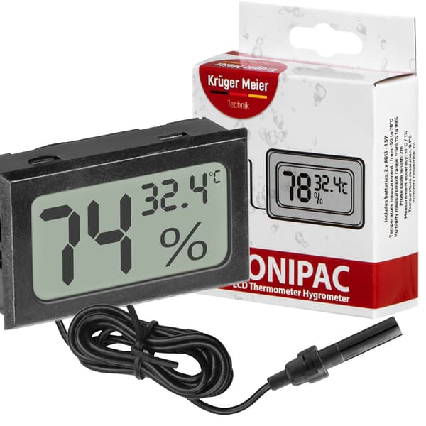 Kruger Meier Elonipac LCD - Termometer Hygrometer med Prob