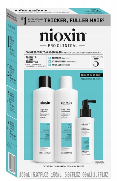Nioxin System 3 Kit Schampo+Balsam+Behandling 2x150+50 ml