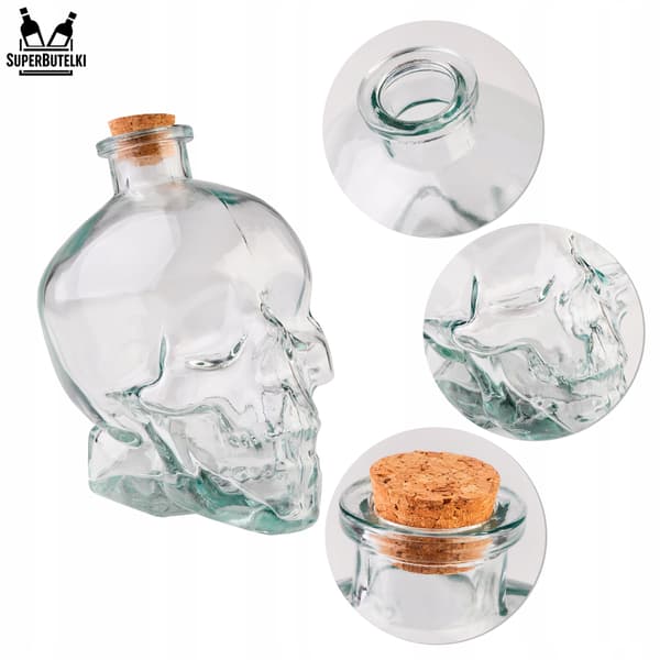 Glaskanna - dödskalle 750 ml