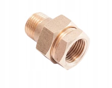Lige messingskrueforbindelse, O-ringstætning, 1/2” GZ/GW, producent SIZER
