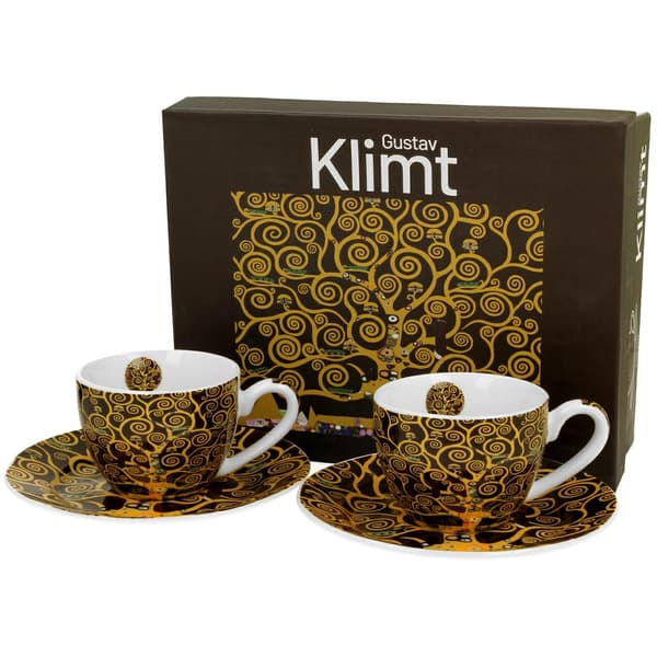 Sæt med 2 Klimt Tree espressokopper