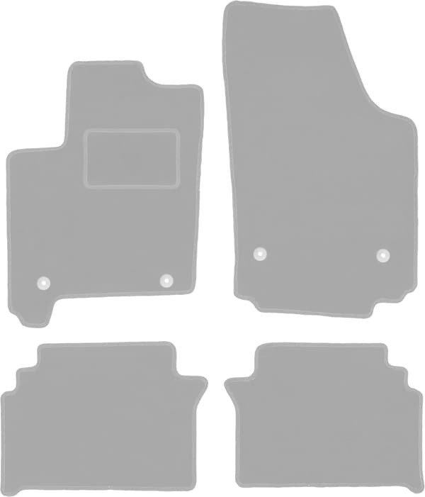 Grå bilmåtter til: Opel Meriva A minivan (2002-2010)