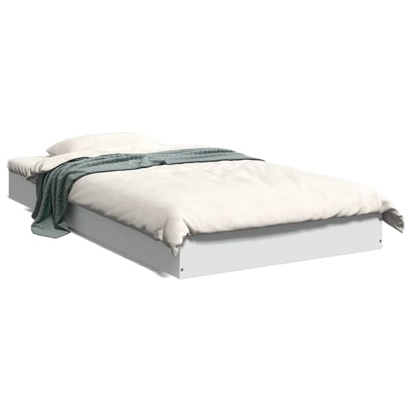 vidaXL Sängram vit 90x190 cm träbaserat material