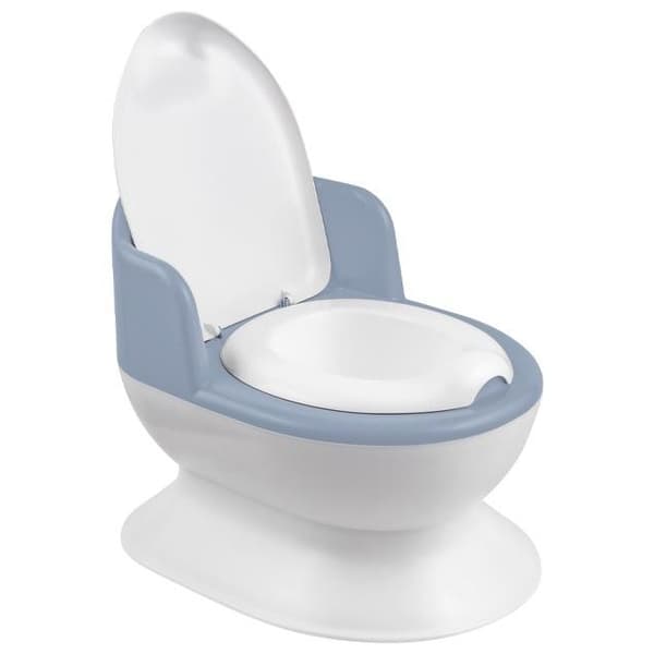 Børnetoilet hvid, blå