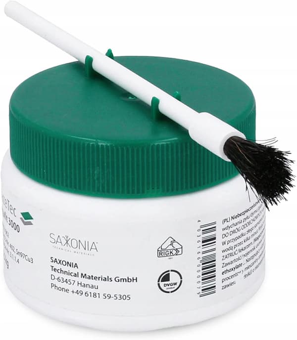 Kobber blød loddepaste 250 g med børste