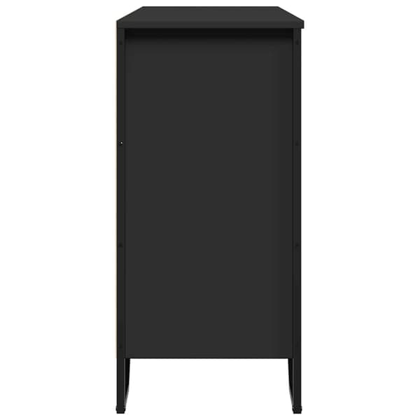 vidaXL skab, sort, 101x35,5x74,5 cm, træbaseret materiale