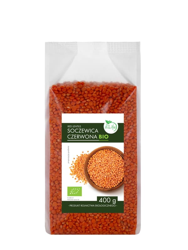 Luomu punaiset linssit 400g