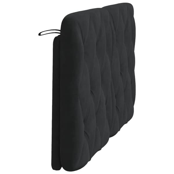 vidaXL Sängynpäädyn tyyny, musta, 120 cm, sametti