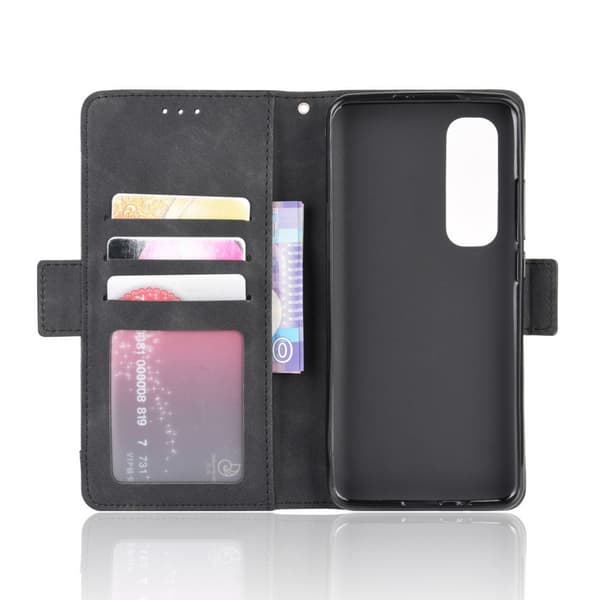 Flip-etui til Xiaomi Mi Note 10 Lite, kortholder, sort