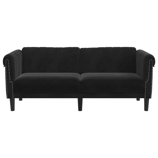 vidaXL topersoners sofa, sort, fløjl
