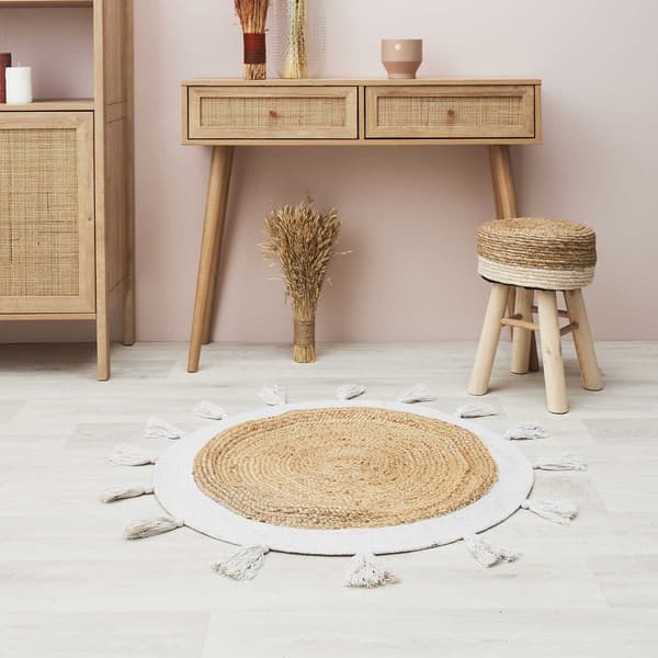 Juuttimatto hapsuilla TASSA boho 80 cm
