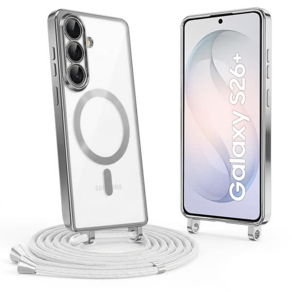 Etui til Samsung Galaxy S26 Plus, Electro MagSafe, Sølv + Snor