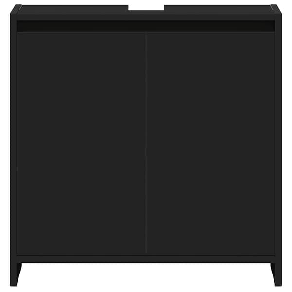 vidaXL badeværelsesskab sort 60x33x61 cm spånplade
