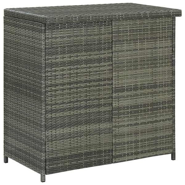 vidaXL 3-delt barsæt i polyrattan grå