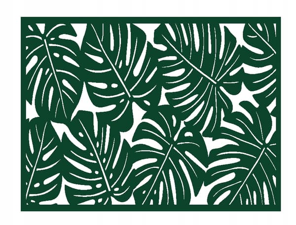 Köksmatta monstera AŻUR grå