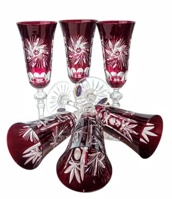 Ruby Crystal Champagneglas 150ml Olivenkværn