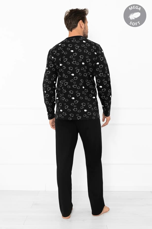 Herrpyjamas med lång ärm, långbyxor Wito L