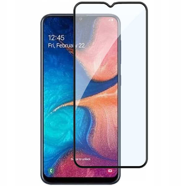 2x Härdat glas för Samsung Galaxy A20e med helskärmstäckning, 5D-glas