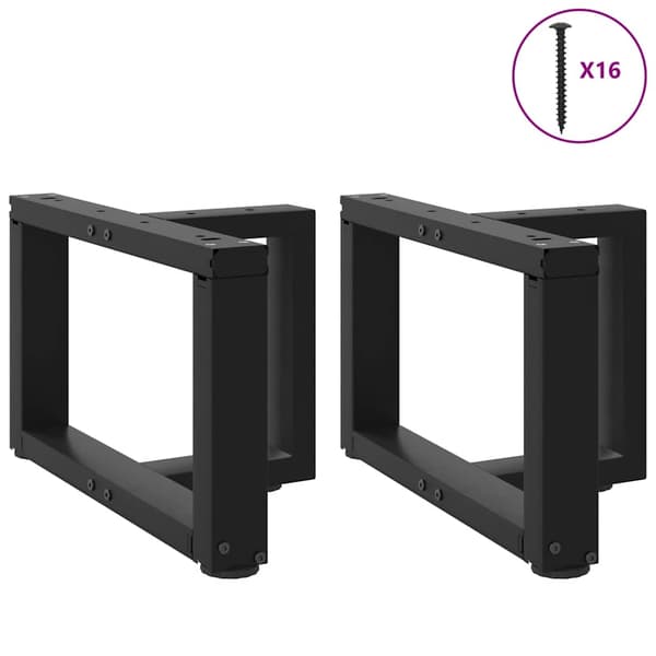 vidaXL T-formede sofabordsben 2 stk. sort