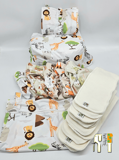 NappiMe SAFARI Microfiber Fleece vaskbart blesæt