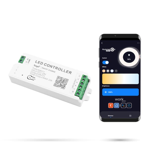 Tuya Zigbee-kontroller för RGB+CCT LED-remsor