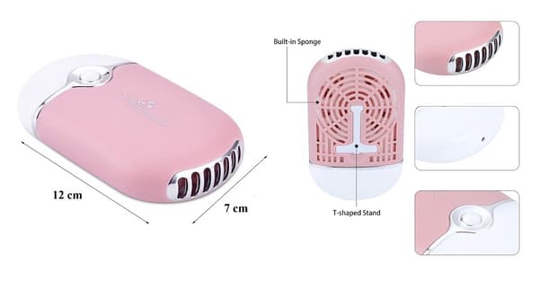 Mini batteridrivna fläktar, kosmetiska rosa