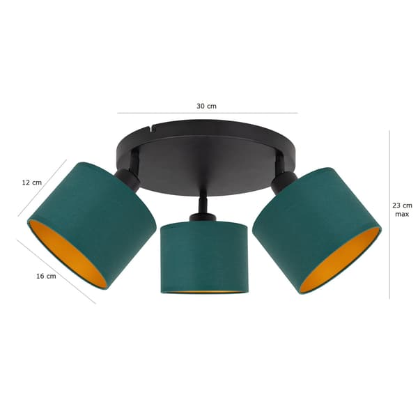 Tornado AMP3K lampa grön-guld