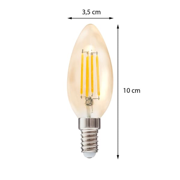 Flame Rak LED-lampa 4,2W E14