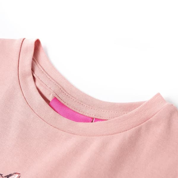 Barn långärmad T-shirt, rosa, 128