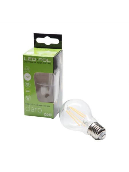 LED-lampa ORO-E27-FL-CLARO-7W-WW, 2700K